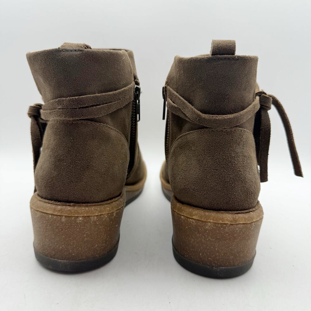 Born Taupe Suede Wedge Ankle Boots - Picture 10 of 14